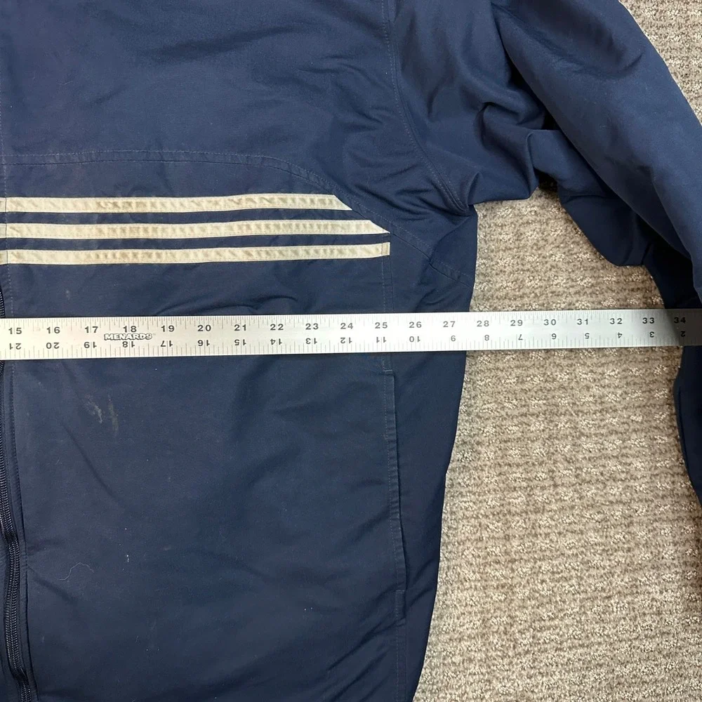 Vintage Adidas Navy Blue 3-Stripe Full Zip Track Jacket Mens XXL AQ9002 2003